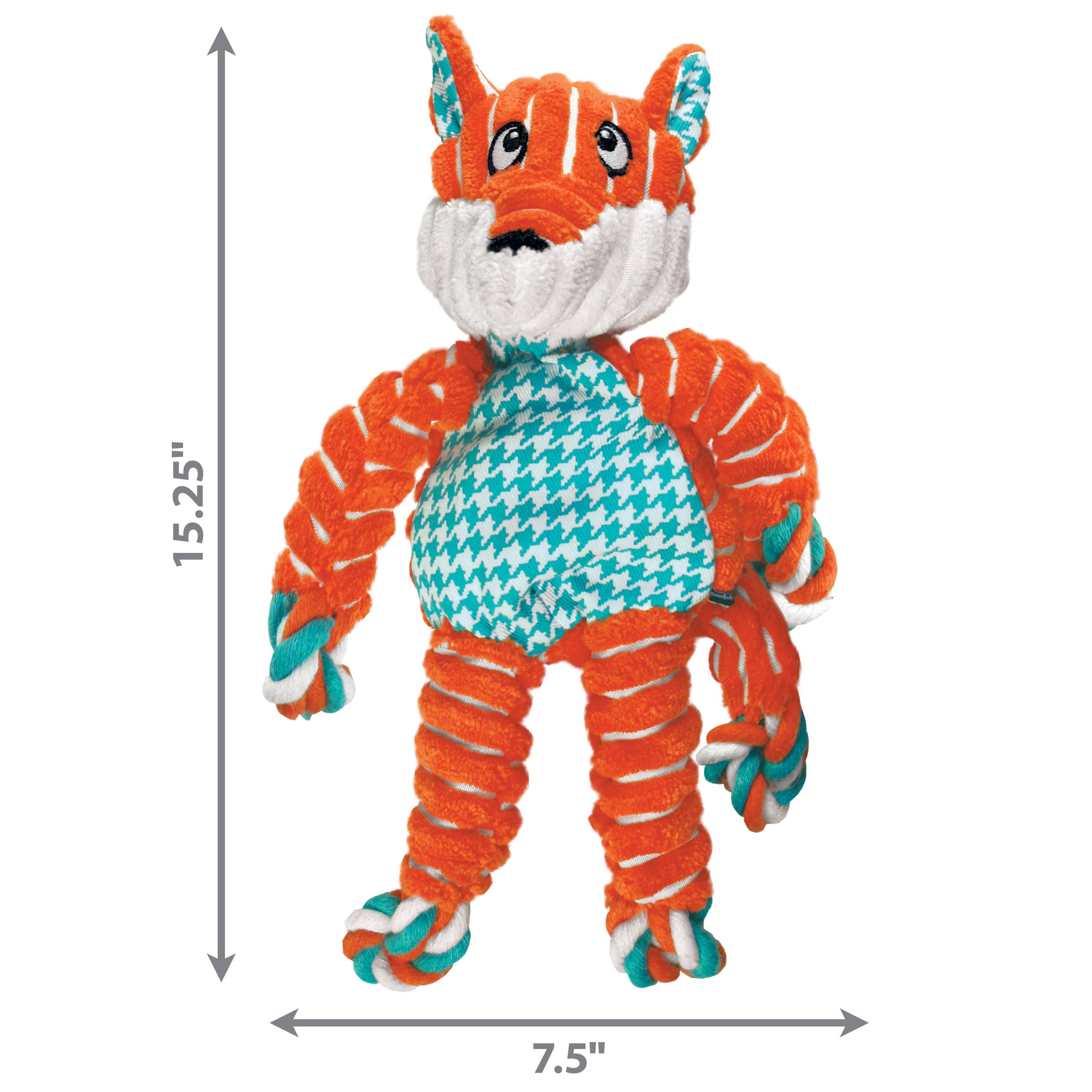 KONG® Floppy Knots Fox Dog Rope Toy Medium/Large