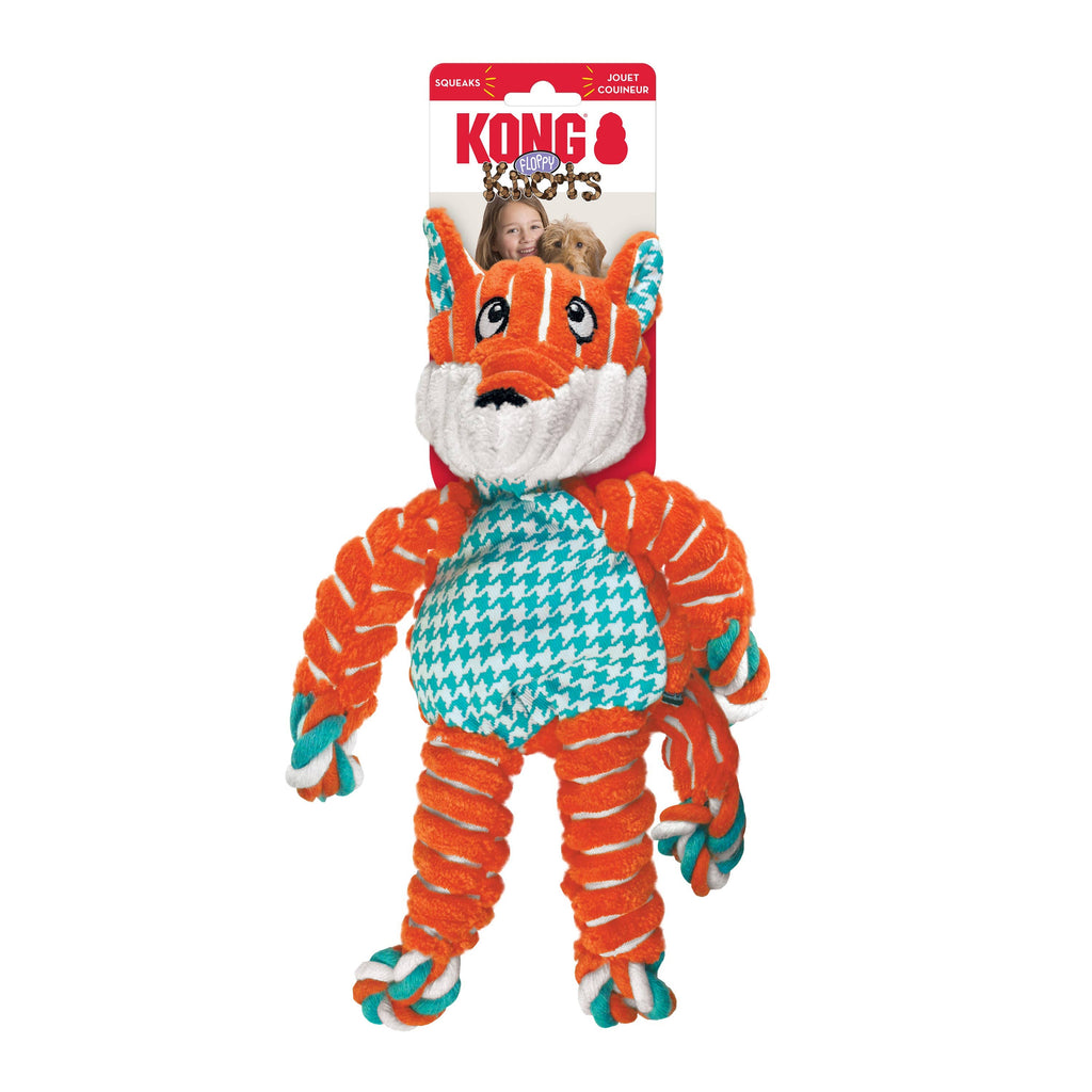 KONG® Floppy Knots Fox Dog Rope Toy Medium/Large